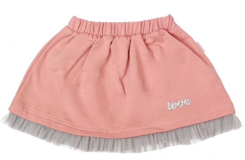Detská bavlnená sukňa, New minnie - púdrová