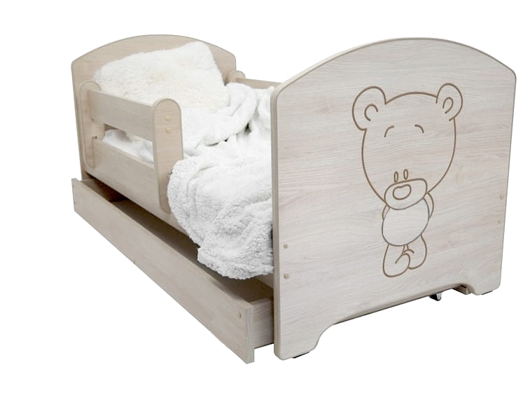 Detská posteľ Macko - farba Dub Sonoma + matrac gratis