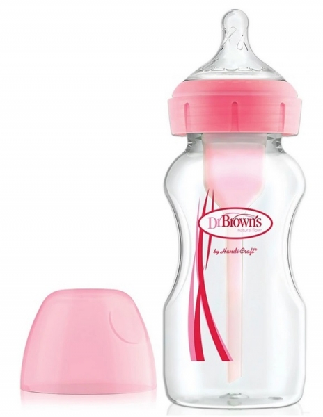 Dr.Browns fľaša antikolik Options + široké hrdlo- 270ml, ružová
