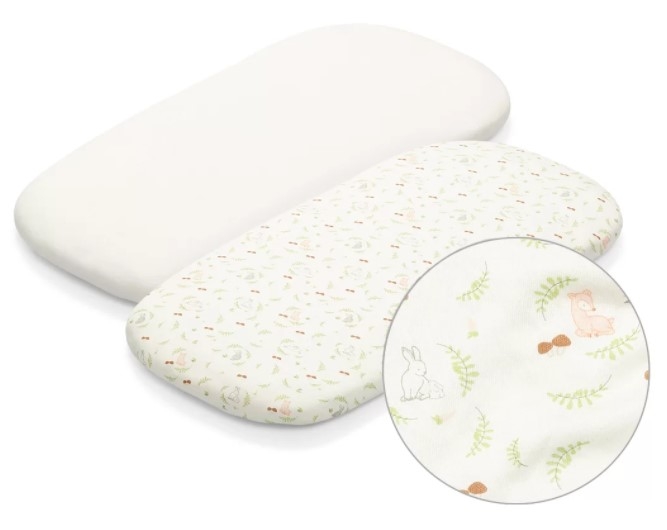 BabyOno Bambusové prestieradla, 40x75cm,  - Les - 2ks, ecru