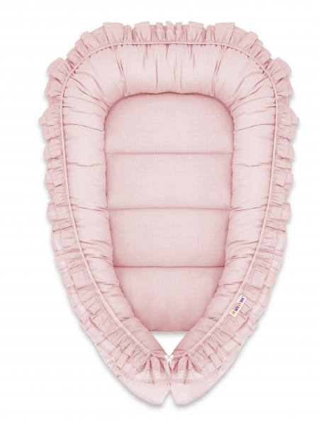 Baby Nellys Bavlnené obojstranné hniezdočko 55 x 75 cm, ROYAL - růžová