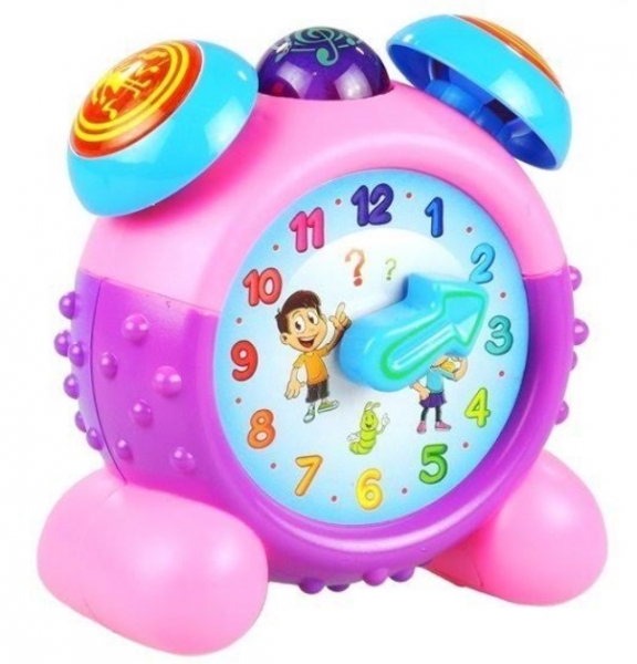Tulimi Vzdelávací hudobný budík pre deti - ružový