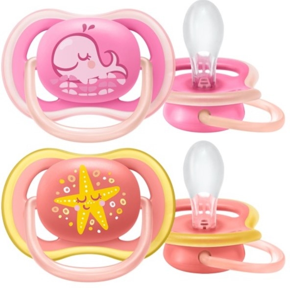 AVENT Cumlík Ultra Air Animals, 6-18m - Veľryba/hviezdica, ružový/oranžový