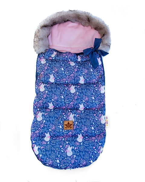 Baby Nellys Detský fusak maxi PREMIUM Líška, granátový, 110x50cm