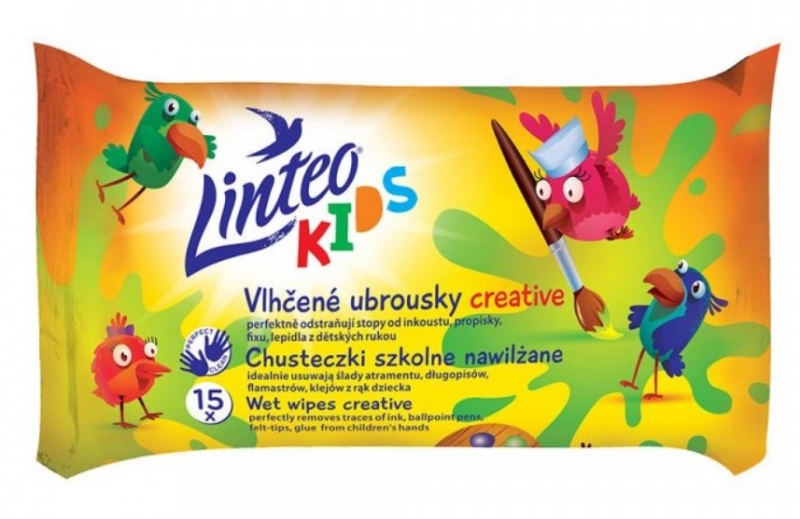 LINTEO BABY Vlhčené obrúsky LINTEO Kids - školské