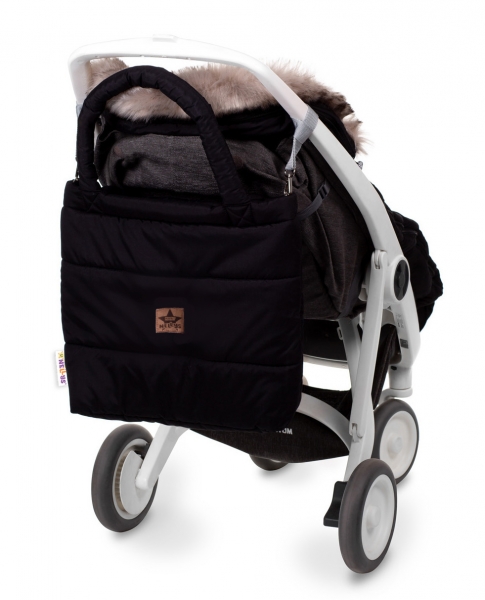 Baby Nellys taška na kočík , čierná, STYLE