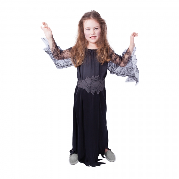 Detský kostým čierna čarodejnica/Halloween (S)