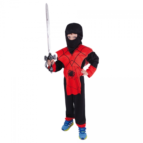 Detský kostým červený ninja (S)