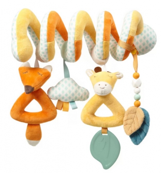 BabyOno Plyšová špirála - Skinny Mates, oranžová, žltá