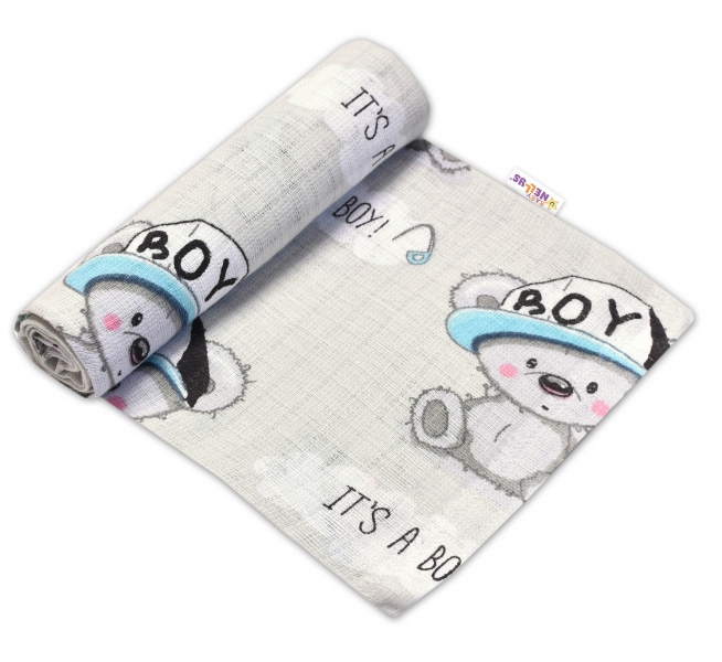 Baby Nellys Kvalitná bavlnená plienka - Tetra Premium, 70x80 cm -  IT´S BOY
