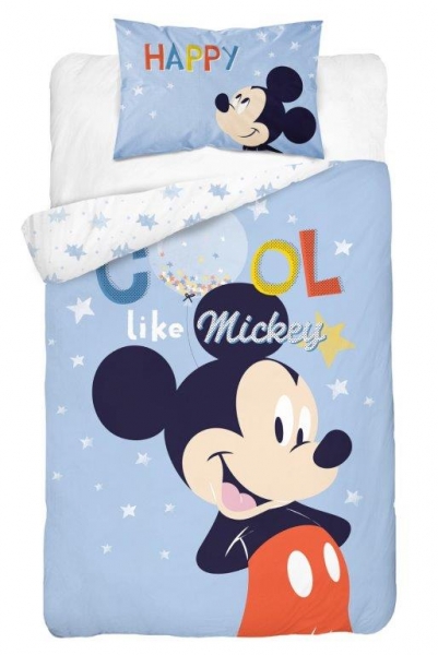 Detexpol Bavlnené detské obliečky Mickey,135x100 cm, modrý