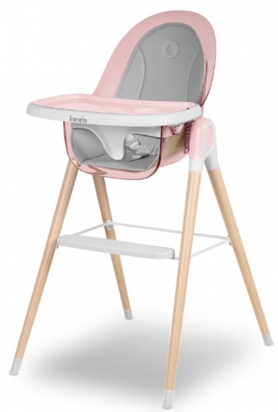 Lionelo Jedálenská stolička, stolček 2v1, Maya, Pink Rose