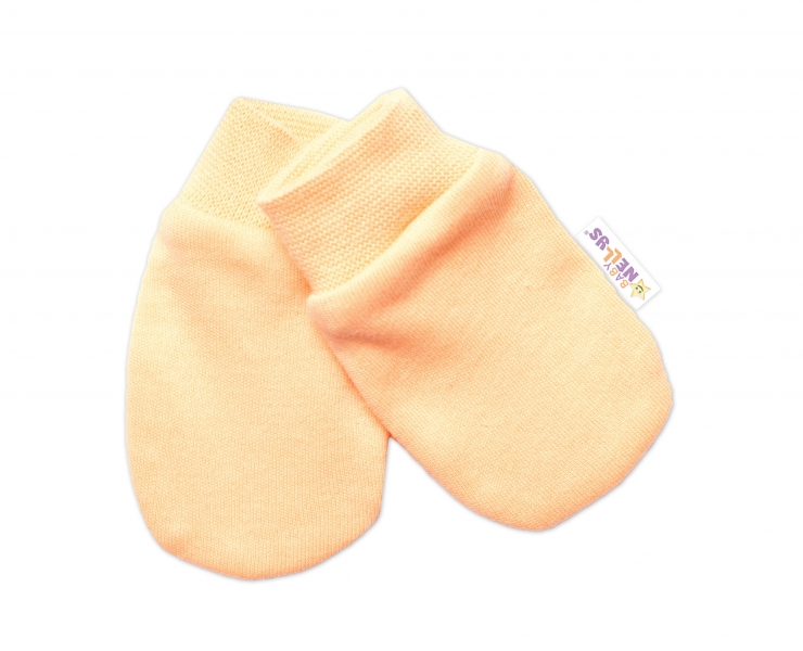 Baby Nellys Dojčenské rukavičky Basic Pastel, žlté