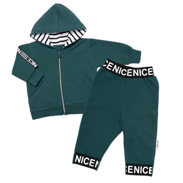 Baby Nellys Detská tepláková súprava Nice Boy - zelená, vel. 68-#Velikost koj. oblečení;68 (3-6m)