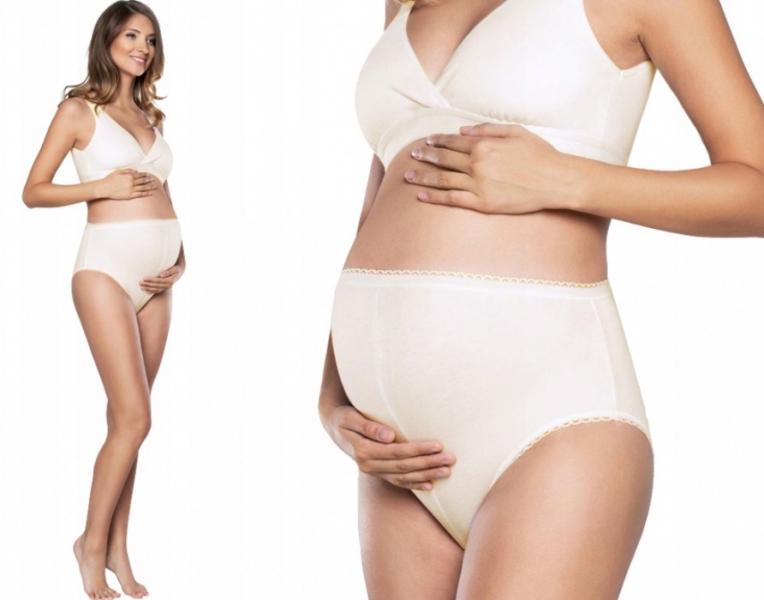 Bavlnené nohavičky Mama maxi, 1ks v balení, béžové, veľ. L-#Velikosti těh. moda;L (40)