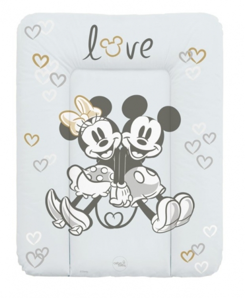 Ceba Baby Prebaľovacia podložka mäkká 50x70cm Disney Minnie & Mickey, sivá