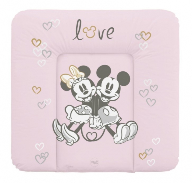 Ceba Baby Prebaľovacia podložka mäkká 75x72cm Disney Minnie & Mickey, ružová