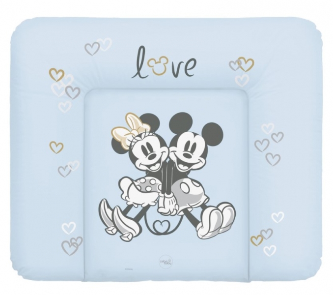Ceba Baby Prebaľovacia podložka mäkká veľká 85x72cm Disney Minnie & Mickey, modrá