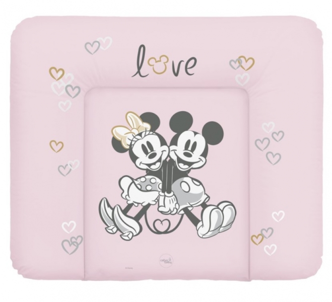 Ceba Baby Prebaľovacia podložka mäkká veľká 85x72cm Disney Minnie & Mickey, ružová
