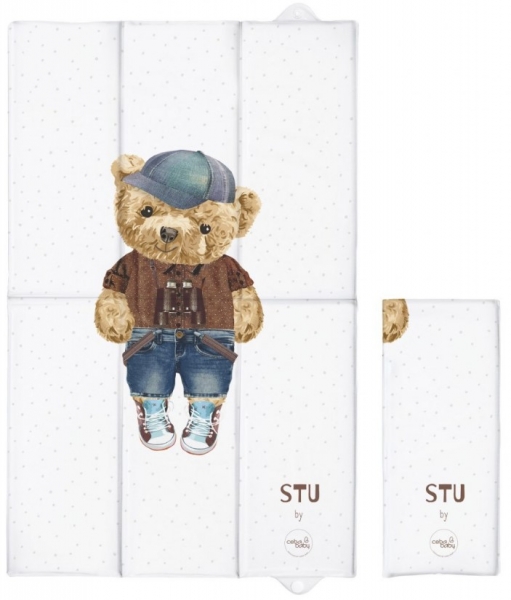 Ceba Baby Cestovná prebaľovacia podložka Fluffy Puffy Stu, 50 x 80 cm
