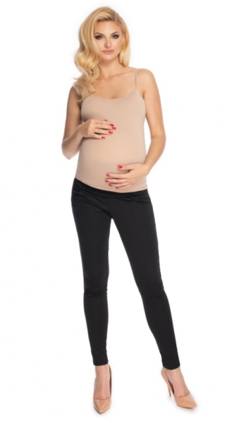 Be Maamaa Tehotenské jeggins s pružným pásom - čierne, veľ. L/XL-#Velikosti těh. moda;L/XL