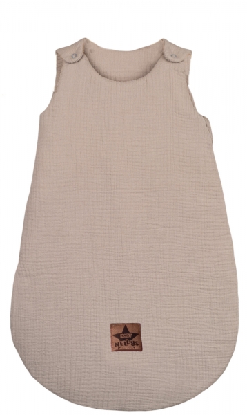 Mušelínový spací vak Baby Nellys Soft zateplený, 70cm, béžový
