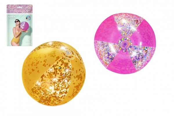 Lopta plážová nafukovacia glitter Glitter Fusion priemer 41cm 2 farby v sáčku 2+