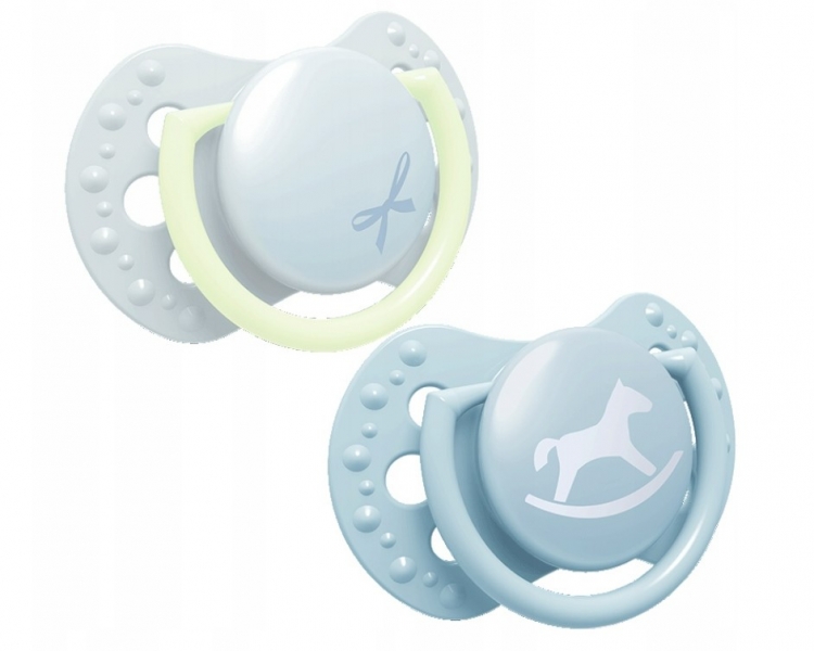 Lovi Silikónové dynamické cumlíky 0-2m Baby Shower Boy - modré
