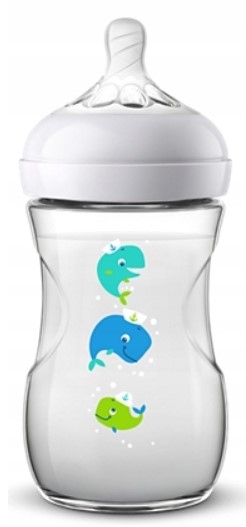 Dojčenská fľaša Natural Avent, Veľryba, 260 ml