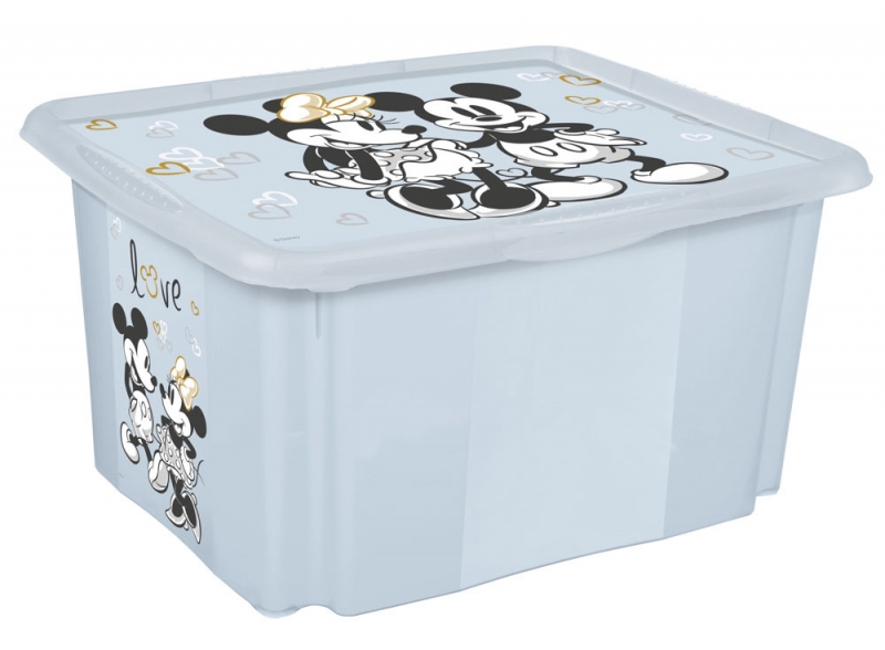 Keeeper Box na hračky Mickey Mouse love 24 l, modrý (MICKEY MOUSE, MODRý - OBSAH 24 L)