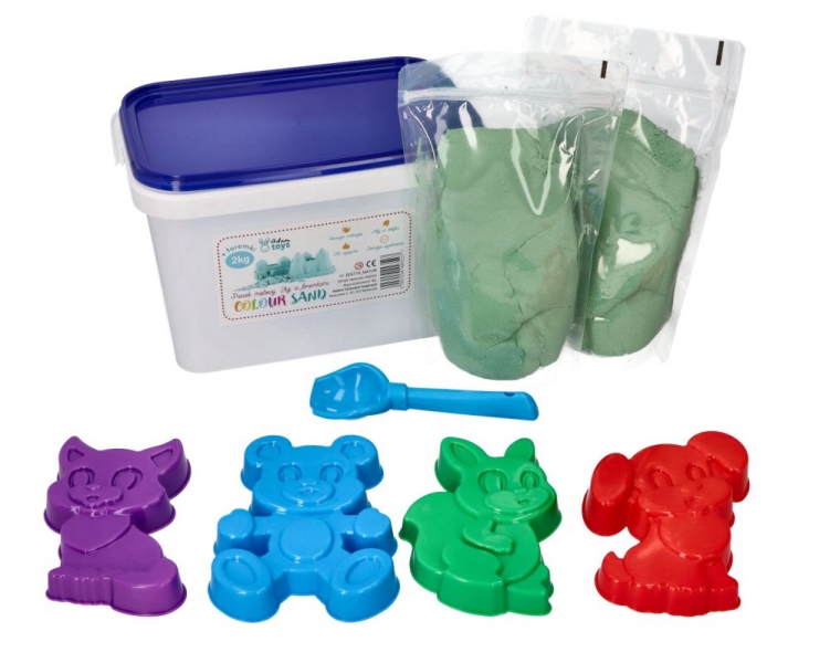 Adam Toys Kinetický piesok - mätový - 2kg + formičky zvierátka zadarmo