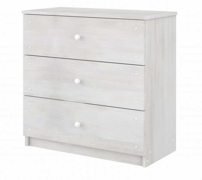 Detská komoda Nellys, HELEN - SURF biela (ROZMER: 80CM X 80CM X 40CM)