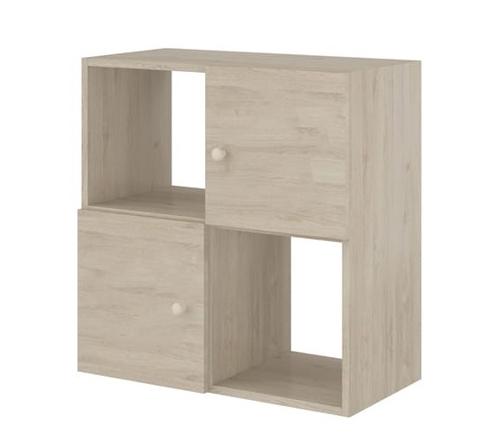 Regál 4-policový Nellys, HELEN - dub SONOMA (N-05, ROZMER: 80 X 80 X 38 CM, FARBA: SV. HNEDá)