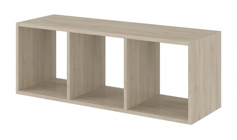 Regál 3-policový Nellys, HELEN - dub SONOMA (N-05, ROZMER: 120 X 40 X 38 CM, FARBA: SV. HNEDá)