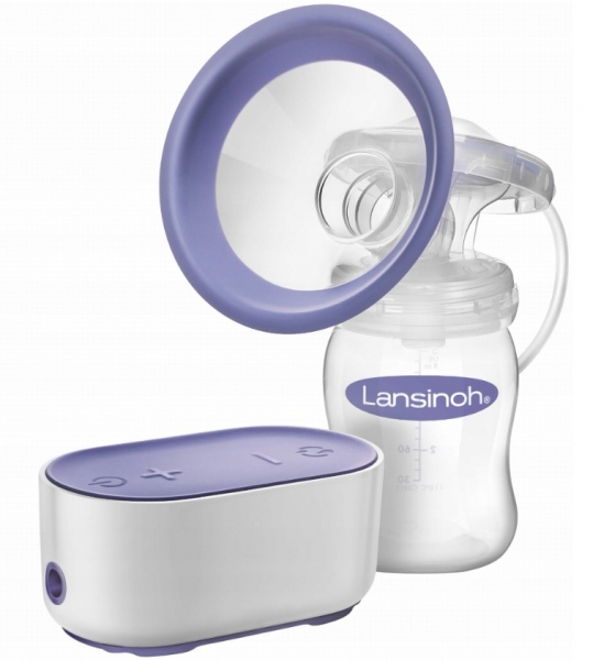 Kompaktná Single elektrická odsávačka materského mlieka Lansinoh, fialová