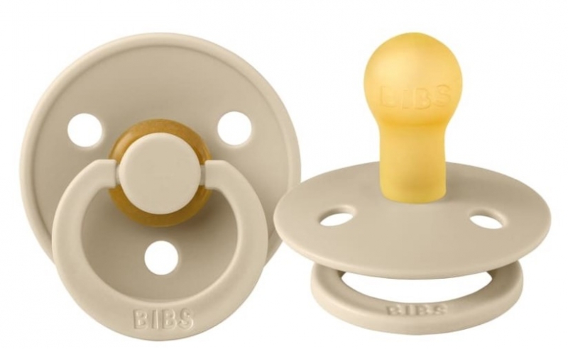 Kaučukový cumlík BIBS, 0-6 m, bežovo/vanilkový