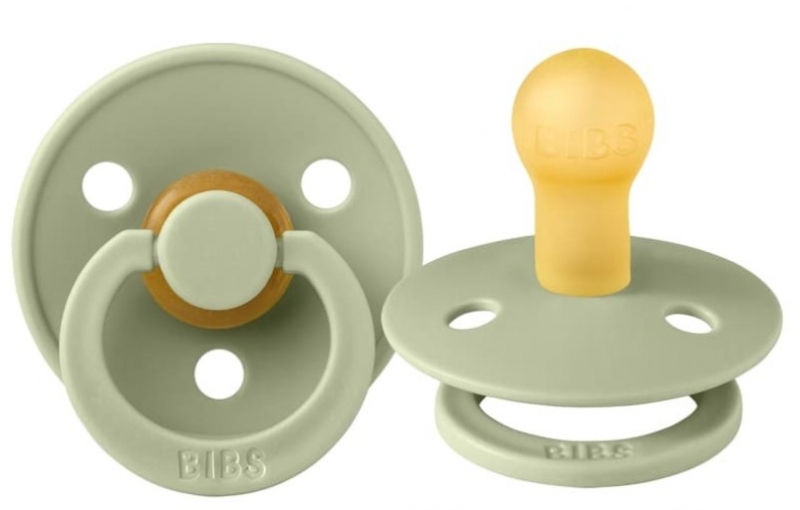 Kaučukový cumlík BIBS, 0-6 m, sivo/zelená
