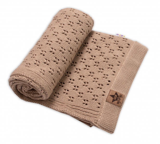 Háčkovaná dečka Baby Nellys ® - svetlo bežová