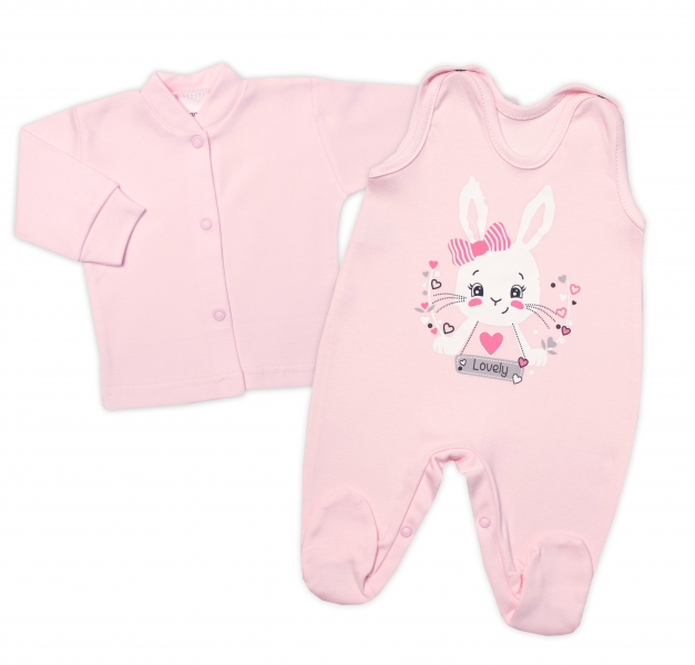 2-dielna súpravička G-baby košieľka + dupačky Lovely Baby, svetlo ružová, veľ. 62-#Velikost koj. oblečení;62 (2-3m)