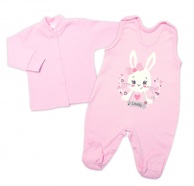 2-dielna súpravička G-baby košieľka + dupačky Lovely Baby, ružová, veľ. 62-#Velikost koj. oblečení;62 (2-3m)
