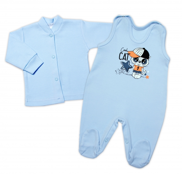2-dielna súpravička G-baby košieľka + dupačky Cool Cat, modrá, veľ. 62-#Velikost koj. oblečení;62 (2-3m)