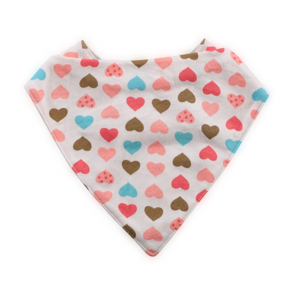 Podbradník Lorelli BANDANA PINK HEARTS
