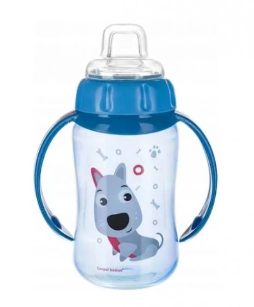 Canpol Babies hrnček s úchytkami Psík - modrý (OBJEM: 320 ML, KOLEKCIA: PSíK.)