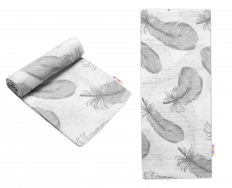 Kvalitná bavlnená plienka Baby Nellys Tetra Premium, 70x80 cm - Pierka, béžové
