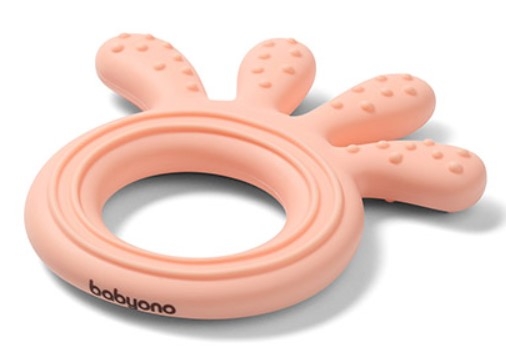 Silikónové hryzátko BabyOno - Chobotnice, ružové