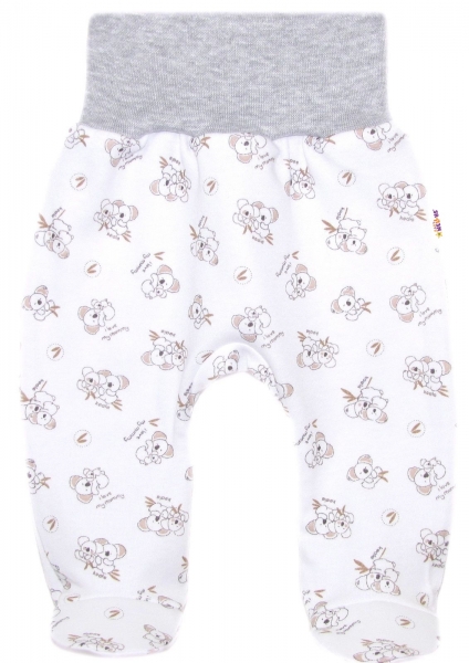 Polodupačky, bavlna Koala Basic Baby Nellys - šedý lem, veľ. 68-#Velikost koj. oblečení;68 (3-6m)