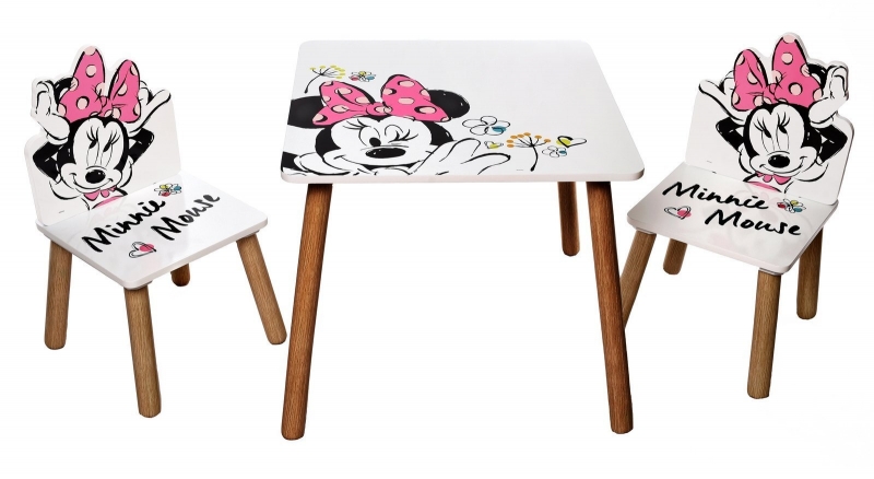 Arditex Detský stôl so stoličkami Minnie Mouse (MAX. NOSNOSť STOLA DO 20 KG, MAX. NOSNOSť STOLIčKY DO)