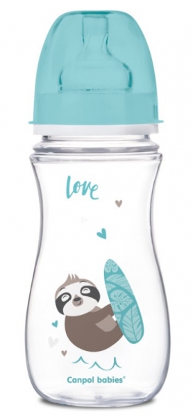 Canpol Babies Antikolik. fľaštička so širokým hrdlom, Exotic Animals, 300 ml - m