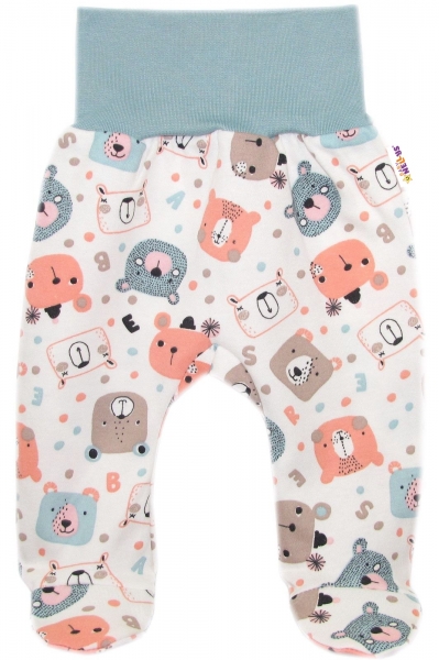 Polodupačky, bavlna Space Bear, Baby Nellys - pastel mint, veľ. 68-#Velikost koj. oblečení;68 (3-6m)
