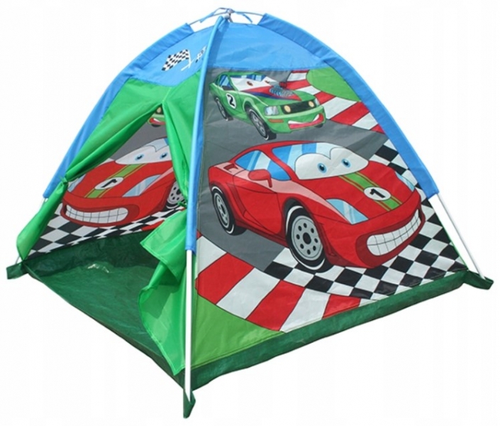 Detský stan iPlay - Racing Car, modro/zelený (DETSKý STAN, ROZMER: 112 X 112 X 94 CM, VEK: 3 +)